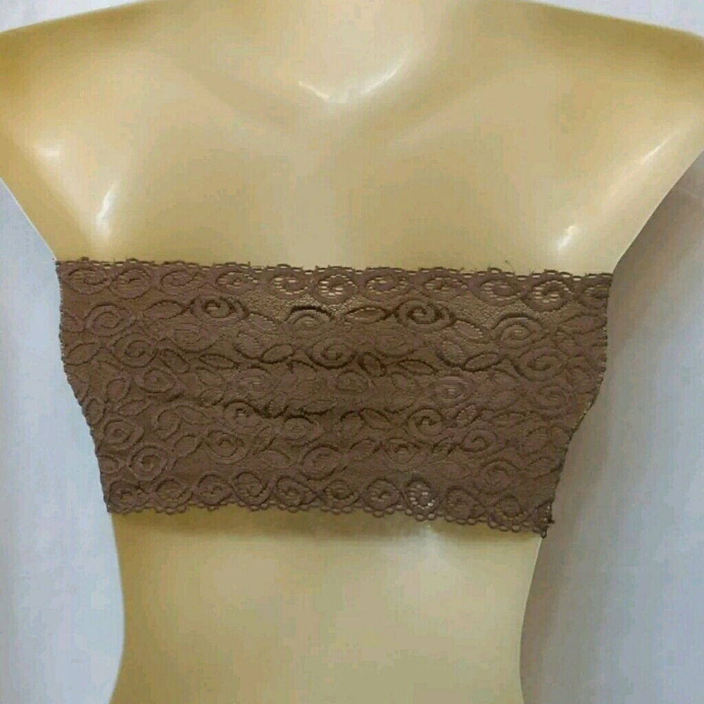 Coobie Mocha Strapless Lace Back Bandeau Bra - Picture 5 of 8